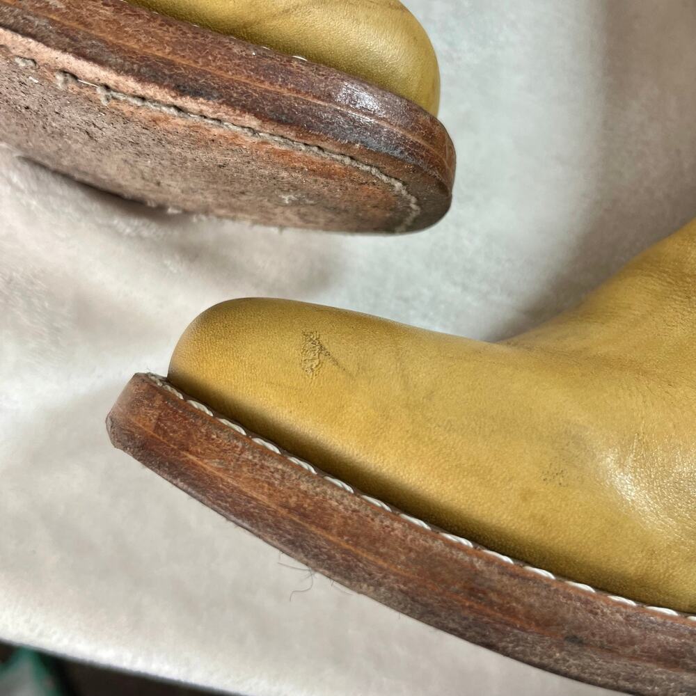 FRYE Campus Boots 14L Banana Tall Leather Pull On Womens Size 8 M - Picture 13 of 17